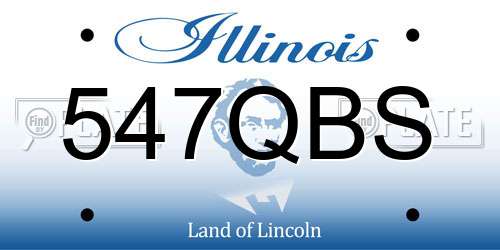 547QBS Illinois License Plate
