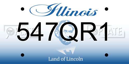 547QR1 Illinois License Plate