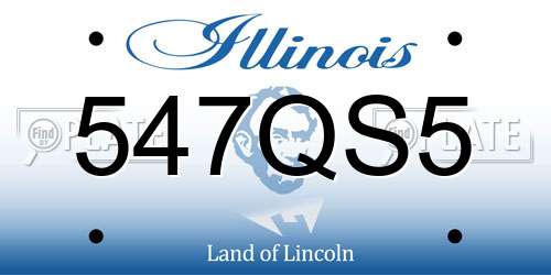 547QS5 Illinois License Plate