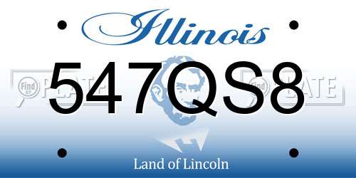 547QS8 Illinois License Plate