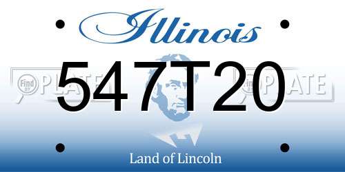 547T20 Illinois License Plate