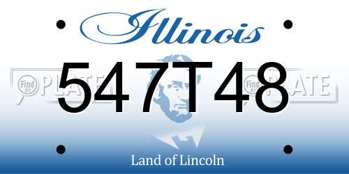 547T48 Illinois License Plate
