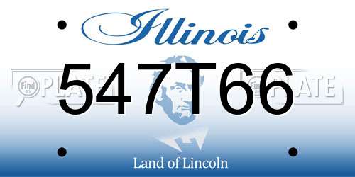 547T66 Illinois License Plate