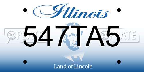 547TA5 Illinois License Plate