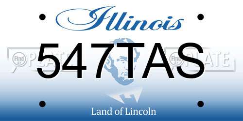 547TAS Illinois License Plate