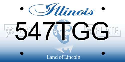 547TGG Illinois License Plate