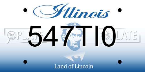 547TI0 Illinois License Plate