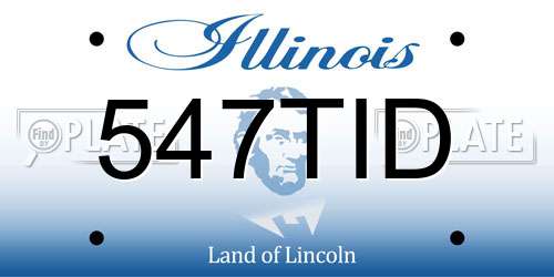547TID Illinois License Plate