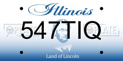 547TIQ Illinois License Plate