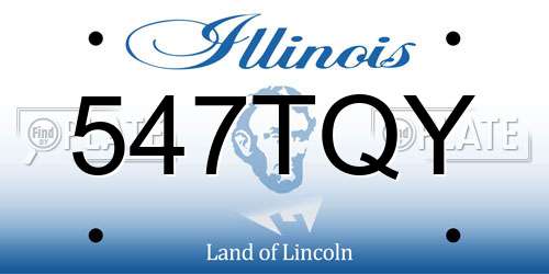 547TQY Illinois License Plate