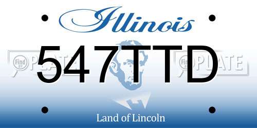 547TTD Illinois License Plate