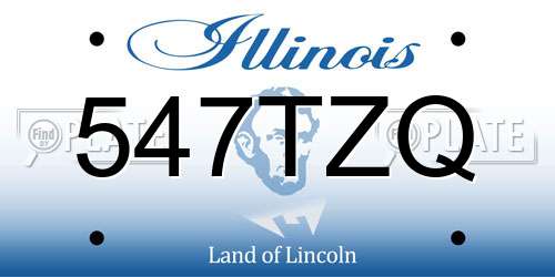 547TZQ Illinois License Plate