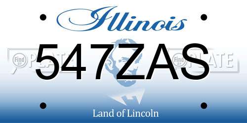 547ZAS Illinois License Plate