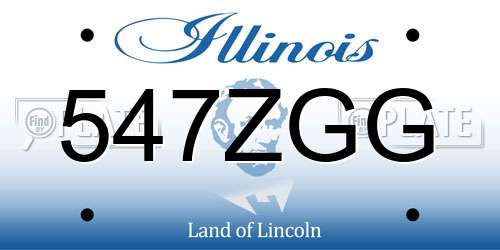 547ZGG Illinois License Plate