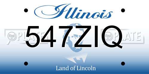 547ZIQ Illinois License Plate