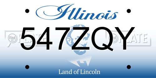 547ZQY Illinois License Plate