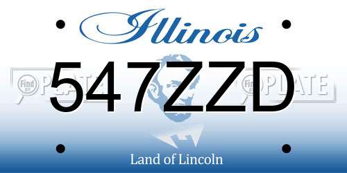 547ZZD Illinois License Plate