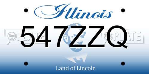 547ZZQ Illinois License Plate