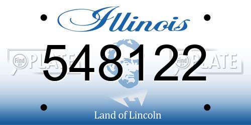 548122 Illinois License Plate