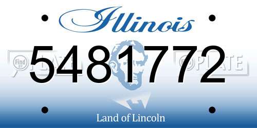5481772 Illinois License Plate