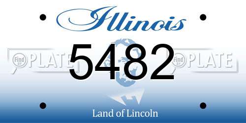 5482 Illinois License Plate