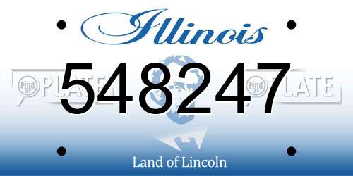 548247 Illinois License Plate