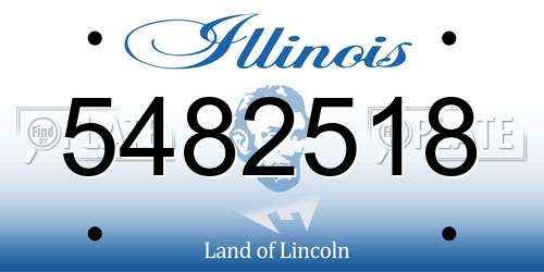 5482518 Illinois License Plate