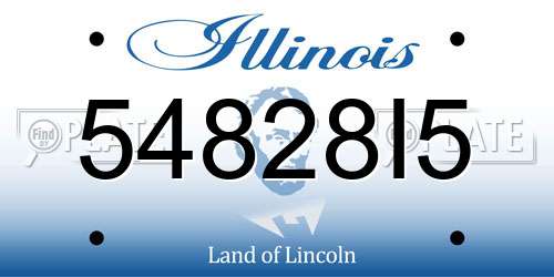 54828I5 Illinois License Plate