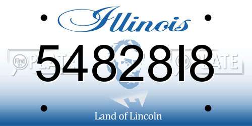 54828I8 Illinois License Plate
