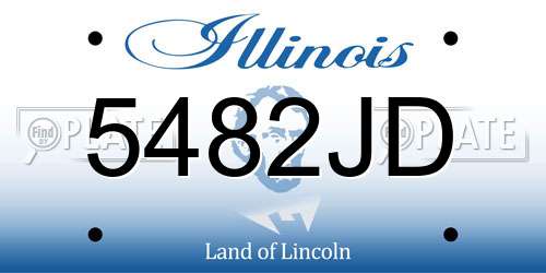 5482JD Illinois License Plate