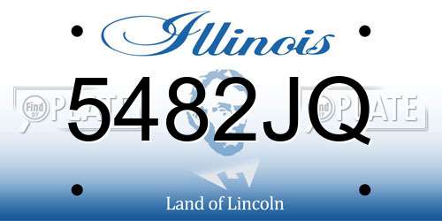 5482JQ Illinois License Plate