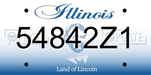 54842Z1 Illinois License Plate