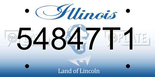 54847T1 Illinois License Plate