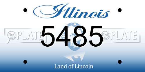 5485 Illinois License Plate