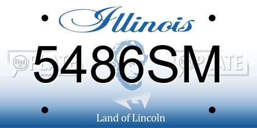 5486SM Illinois License Plate