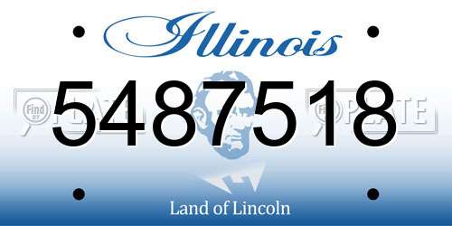 5487518 Illinois License Plate