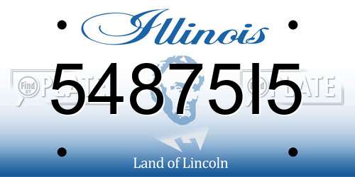 54875I5 Illinois License Plate