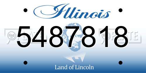 5487818 Illinois License Plate