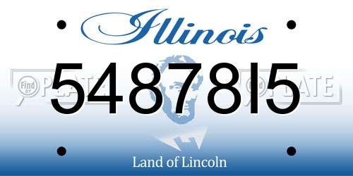 54878I5 Illinois License Plate