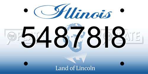 54878I8 Illinois License Plate