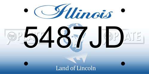 5487JD Illinois License Plate
