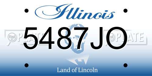 5487JO Illinois License Plate