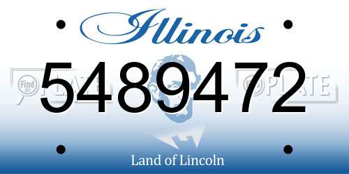 5489472 Illinois License Plate