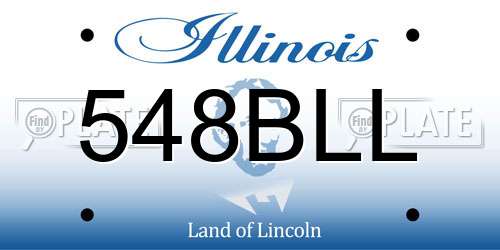 548BLL Illinois License Plate