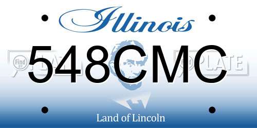 548CMC Illinois License Plate