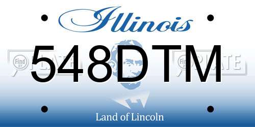 548DTM Illinois License Plate