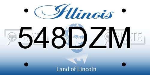 548DZM Illinois License Plate