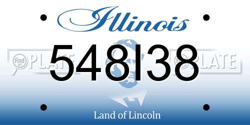 548I38 Illinois License Plate