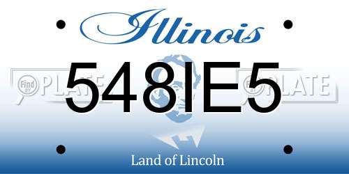 548IE5 Illinois License Plate