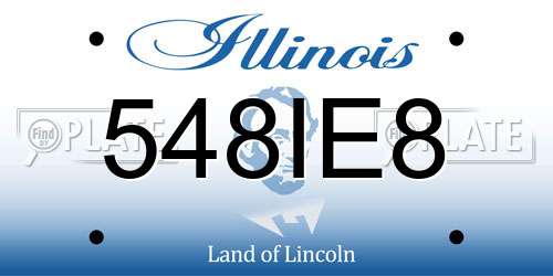 548IE8 Illinois License Plate
